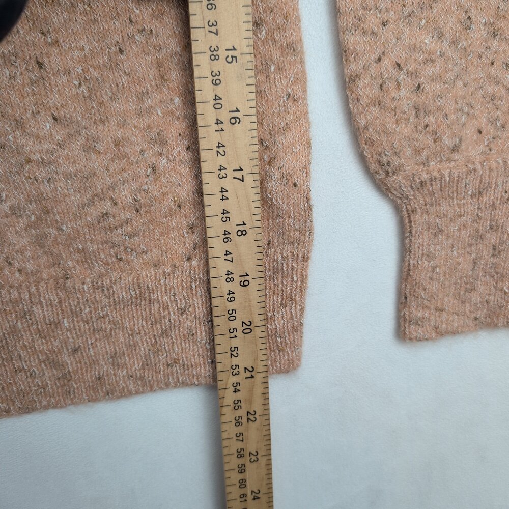 Hem & Thread Button-Accent Mock Neck Speckled Swe… - image 10